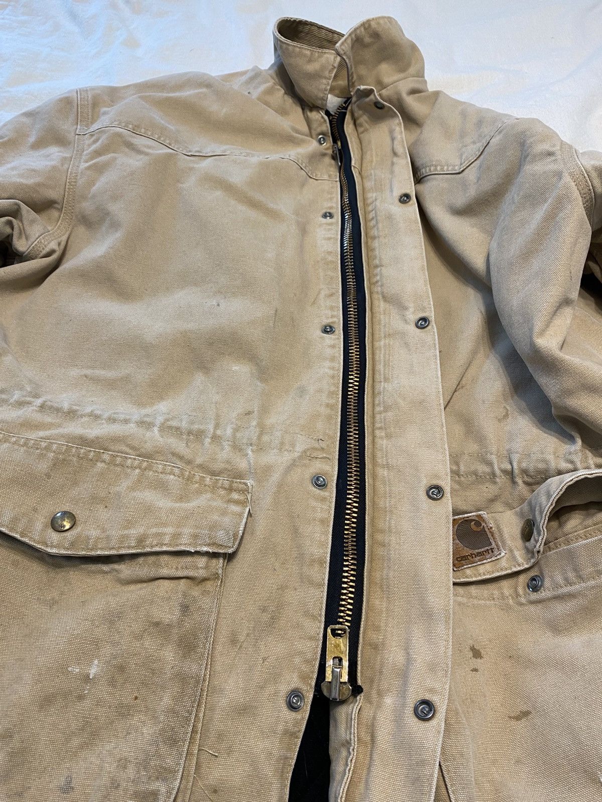 Carhartt Tan Distressed Carhartt Coat Size US XL / EU 56 / 4 - 4 Thumbnail