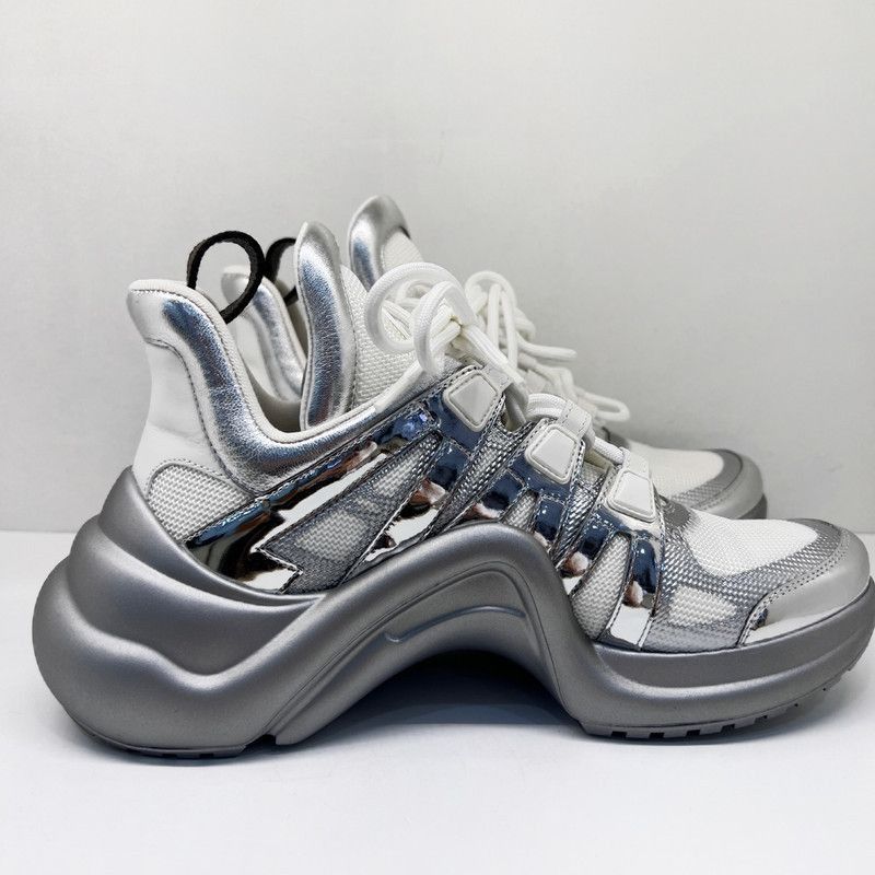 Louis Vuitton Louis Vuitton Archlight Silver Casual Sneakers -2505 Size US 8 / IT 38 - 6 Thumbnail