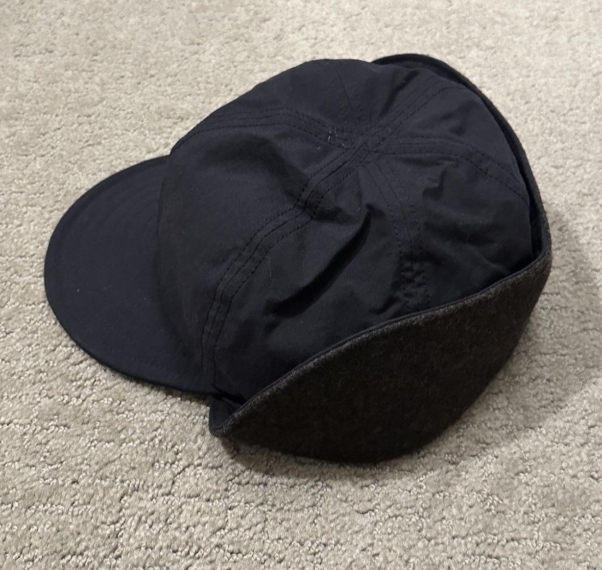Nigel Cabourn Nigel Cabourn N-1 Deck Cap with ear covers Black Size ONE SIZE - 2 Thumbnail