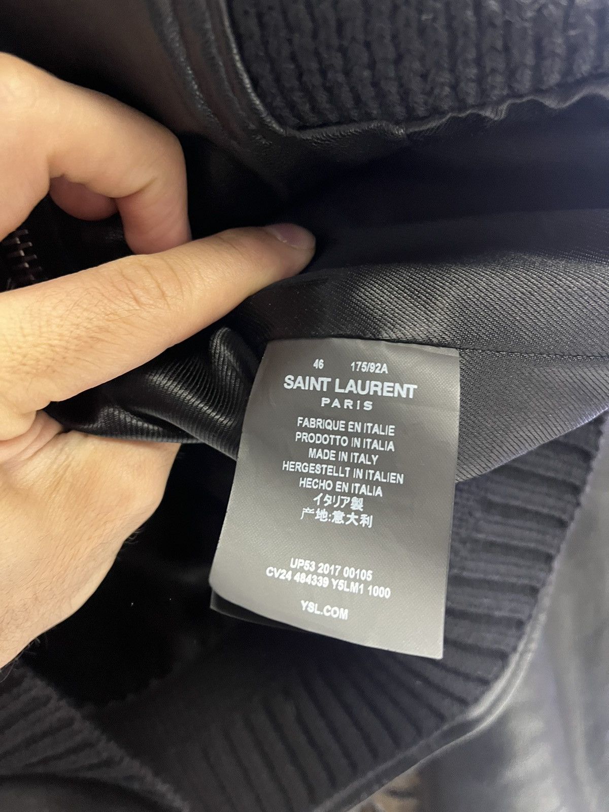 Saint Laurent Paris Shearling Collar Leather Jacket in Black Size US S / EU 44-46 / 1 - 23 Thumbnail