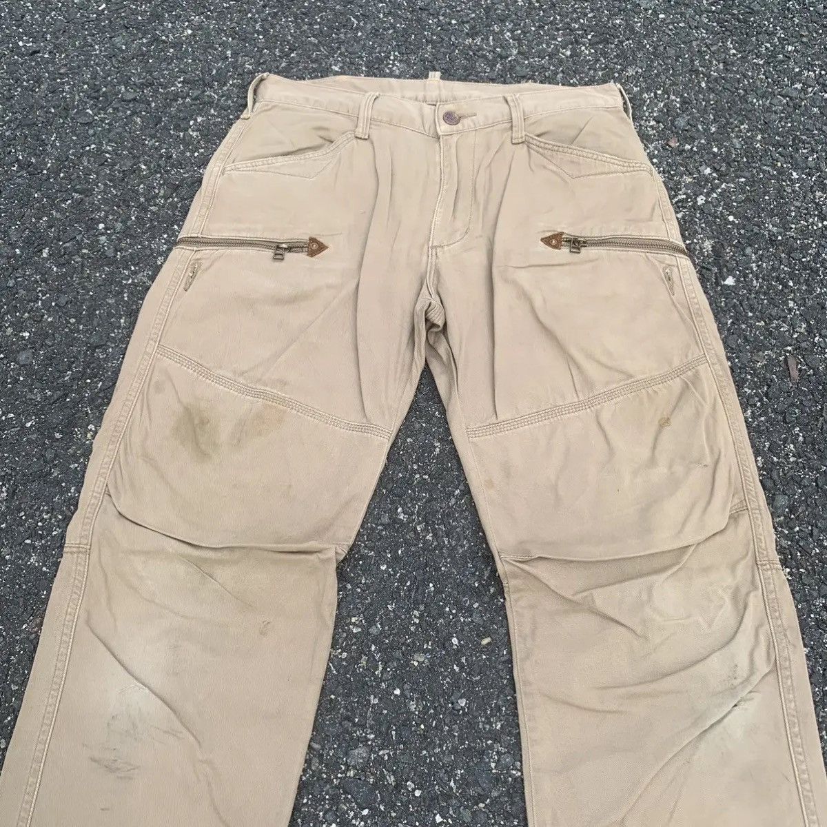 StraightFaded RUSTY DIRTY🔥JAPANESE VINTAGE TROUSERS FADED DISTRESSED PANT Size US 31 - 5 Thumbnail