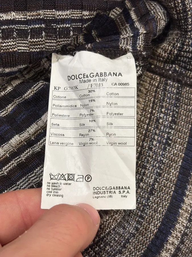 Designer × Dolce & Gabbana × Vintage 2000s Dolce & Gabbana Grey Wool Striped Dress Size S / US 4 / IT 40 - 7 Thumbnail
