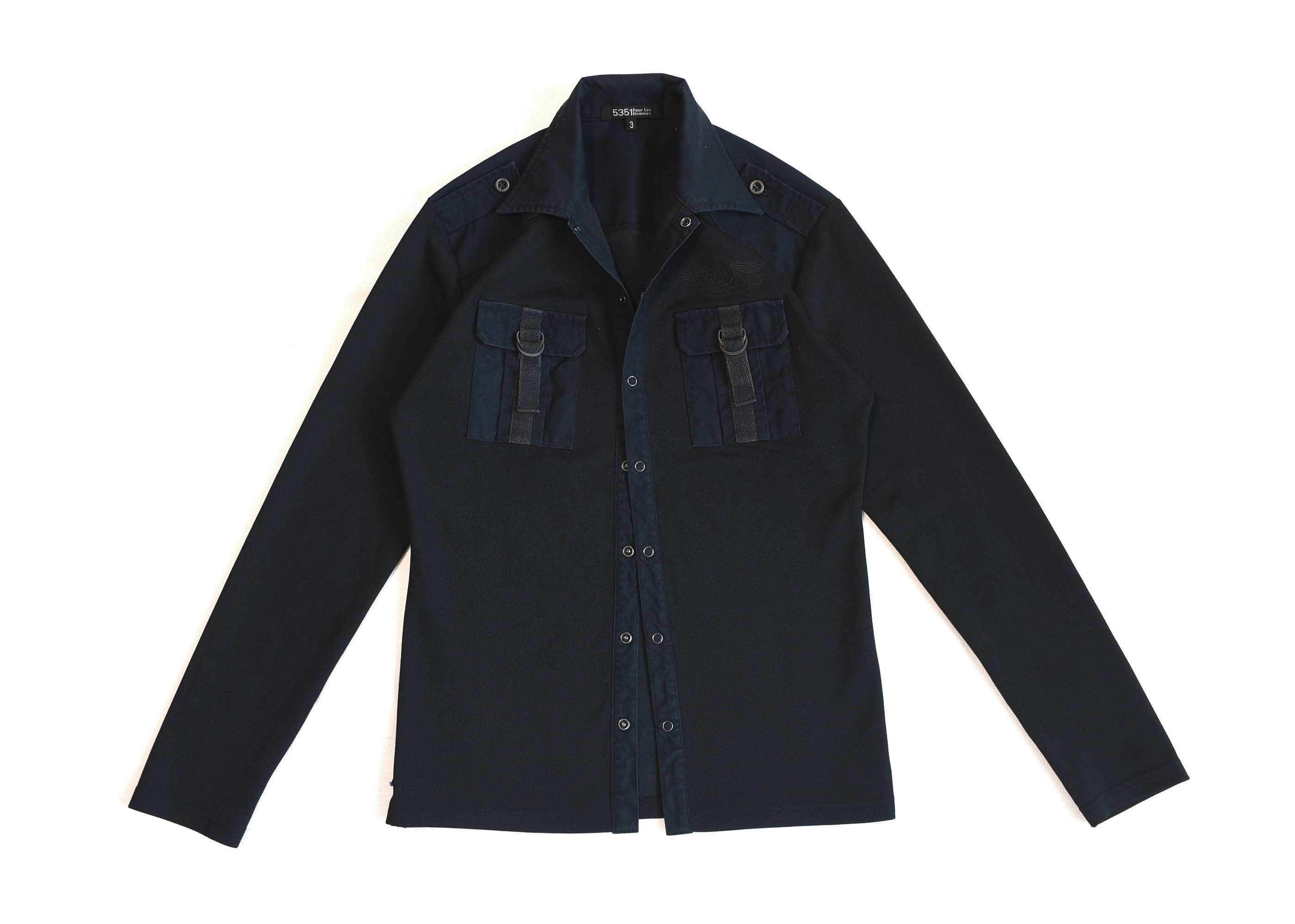 5351 POUR LES HOMMES 5351 Pour Les Hommes Jersey Panel Gimmick Shirt - Japan Made Size US S / EU 44-46 / 1 - 3 Thumbnail