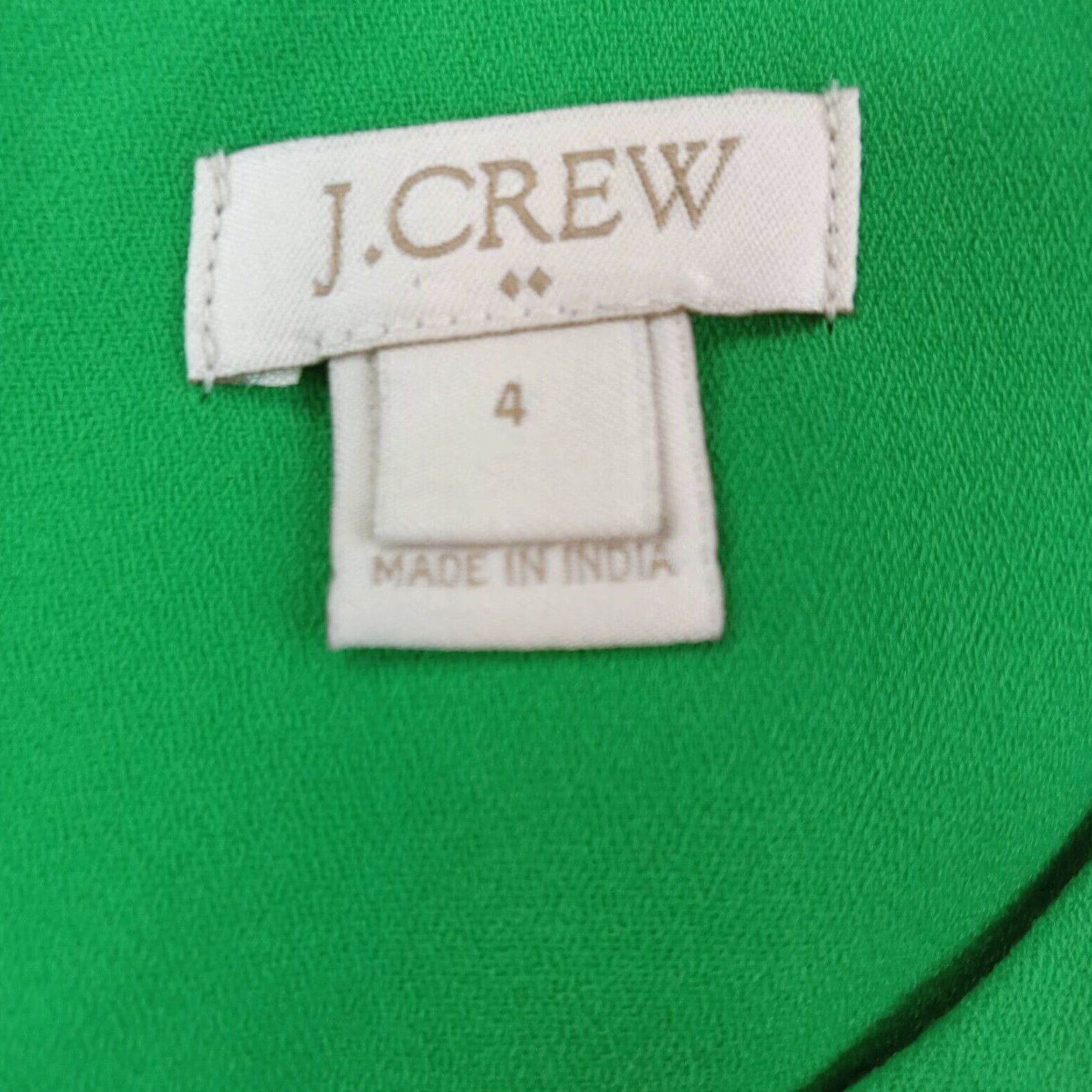 J.Crew Womens Green Ruffle Top J Crew Size 4 XL Short Sleeve Zipper Casual Business Shirt Size S / US 4 / IT 40 - 5 Thumbnail