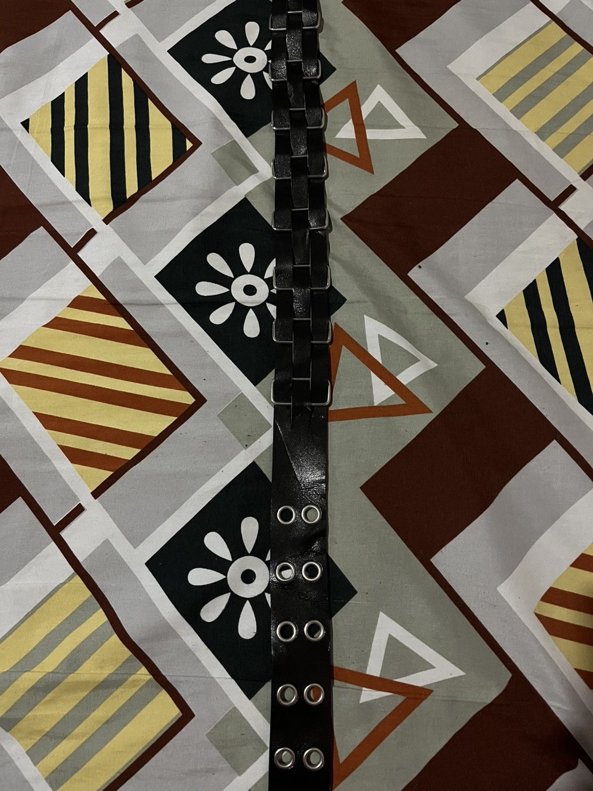 If Six Was Nine × Japanese Brand × Vintage Brown Belt With 2 Prong And Iron Braid Motif Size ONE SIZE - 3 Thumbnail