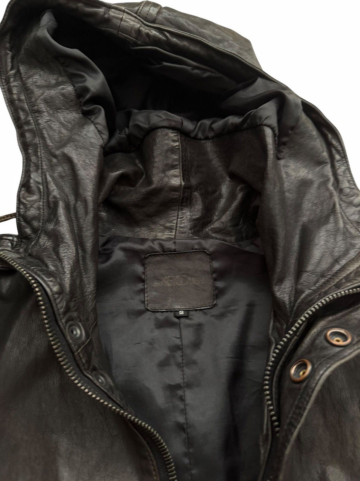 Isamu Katayama Backlash Special Garment Dyed Cow Leather Mod Coat Parka Size US M / EU 48-50 / 2 - 9 Thumbnail