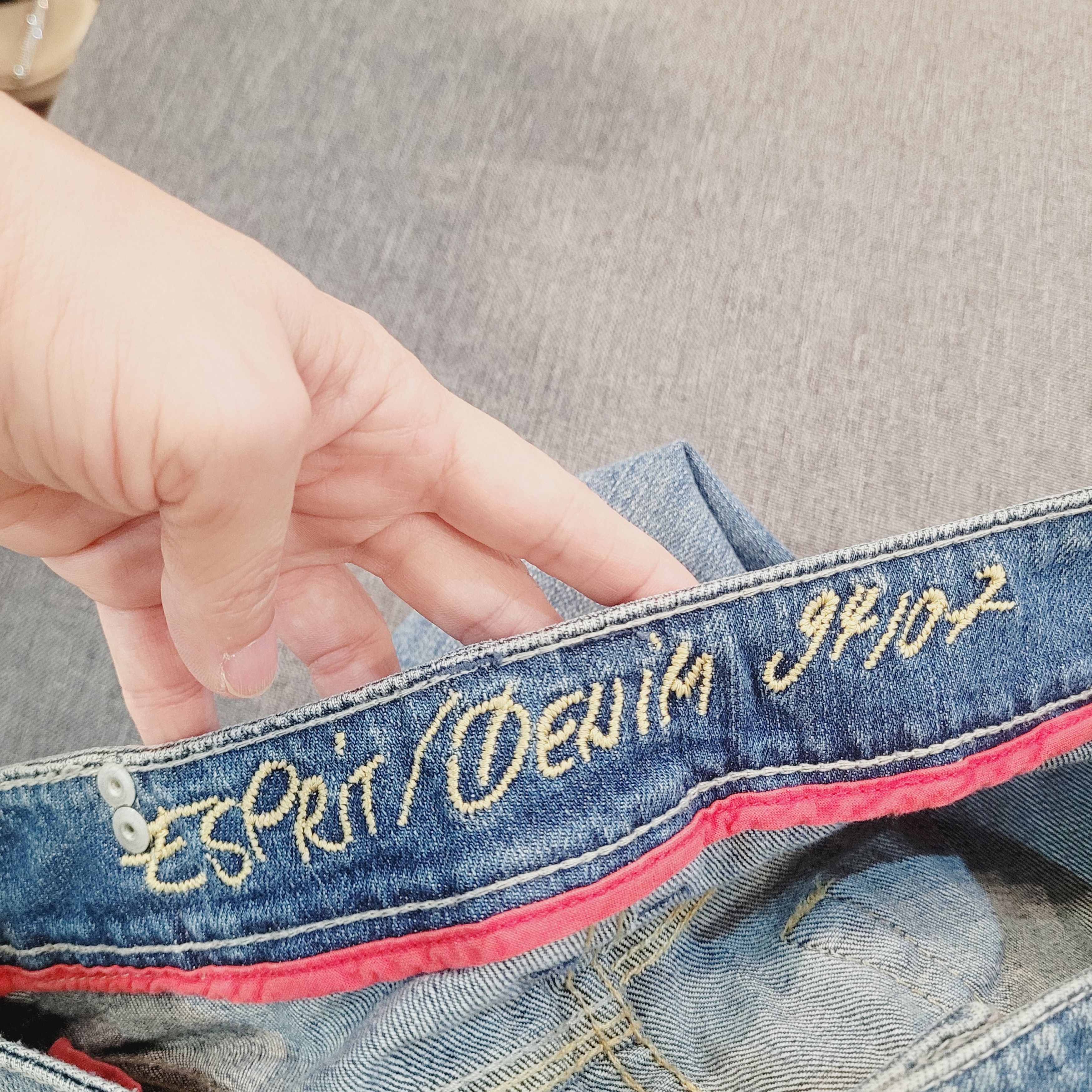 Esprit Vintage Esprit Cotton Denim 94107 Mini Skirt 90s Y2K Size 27" / US 4 / IT 40 - 4 Thumbnail