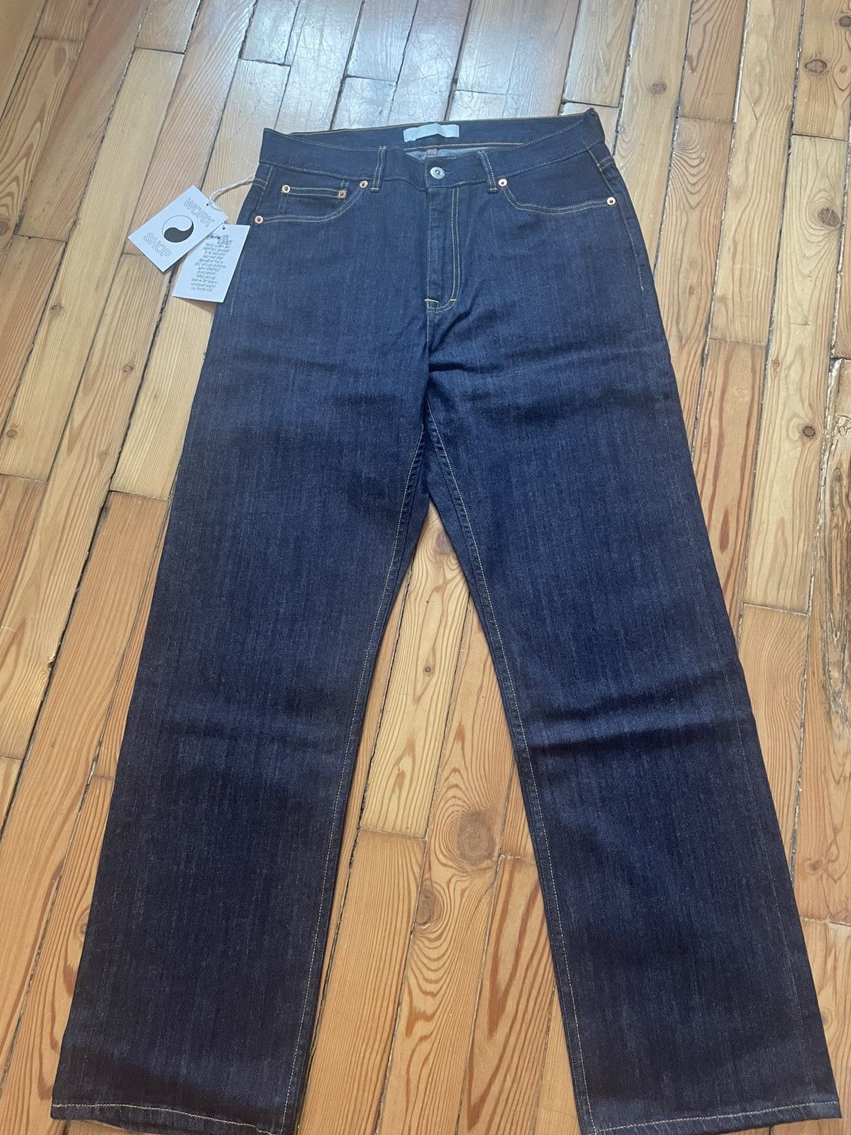 No Faith Studios RAW DENIM JAPANESE ULTRA LOOSE FIT BLUE | Grailed