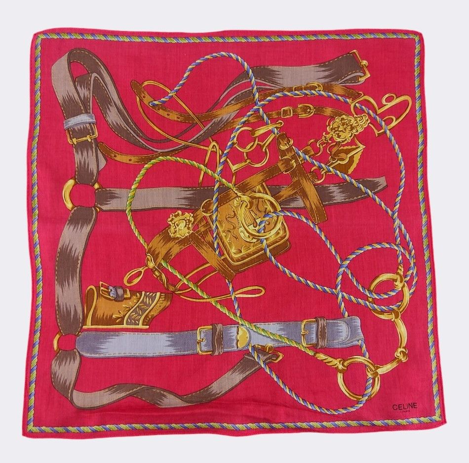 Celine Vintage Celine Handkerchief Neckerchief Bandana H405M-2 Size ONE SIZE - 1 Thumbnail