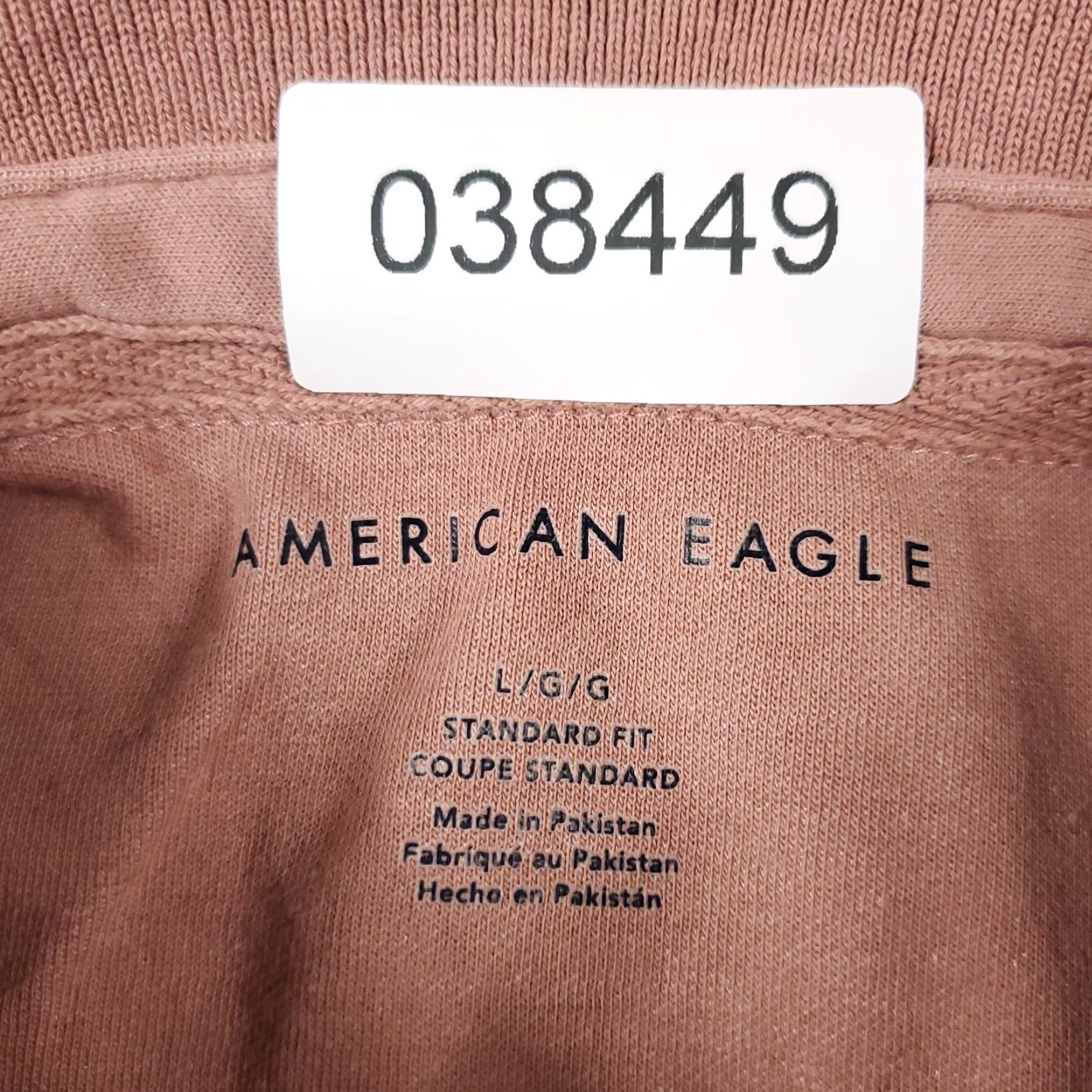 American Eagle Outfitters VINTAGE American Eagle Polo Shirt Mens Large Beige Short Sleeve Adult Size US L / EU 52-54 / 3 - 8 Thumbnail