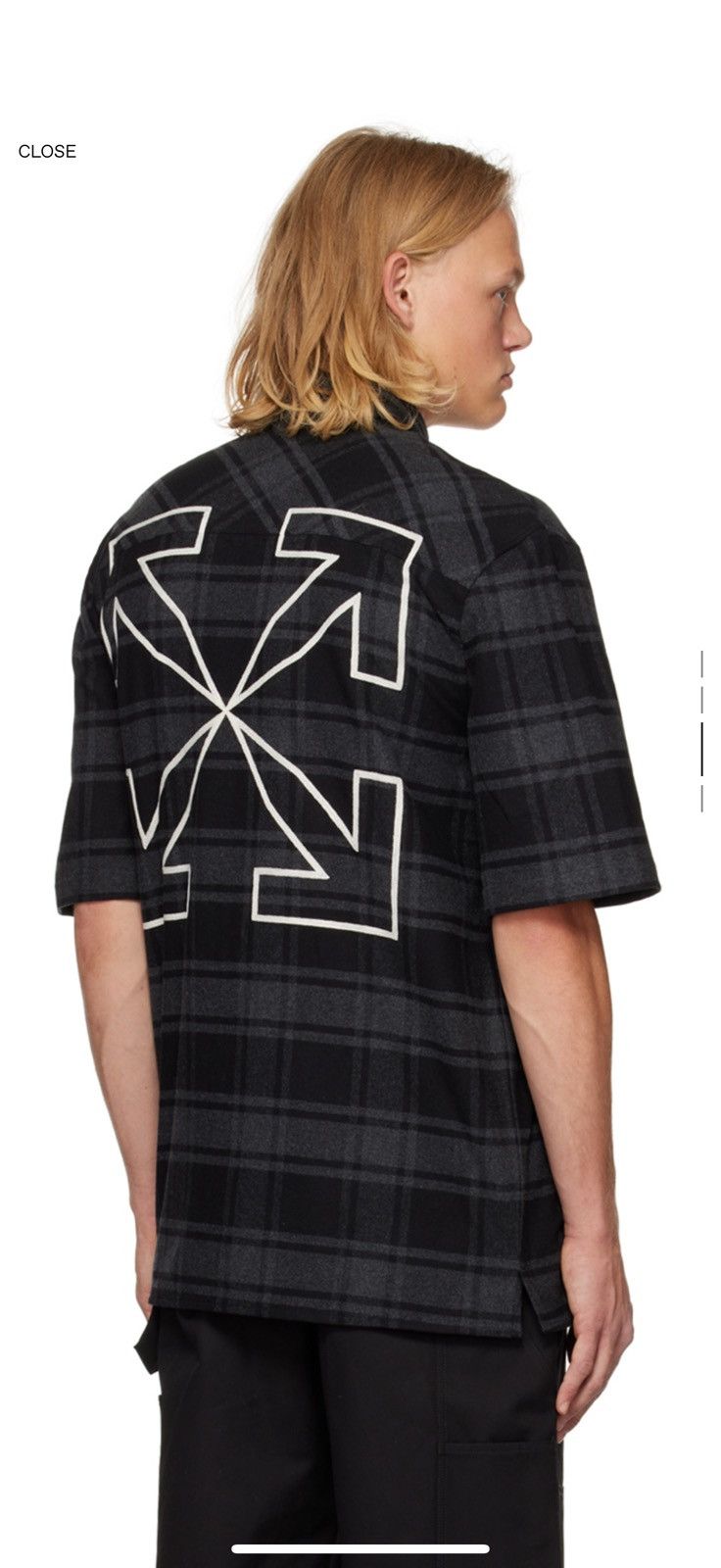 Off-White Off-White Gray Check Shirt Size US XXS / EU 40 - 7 Thumbnail