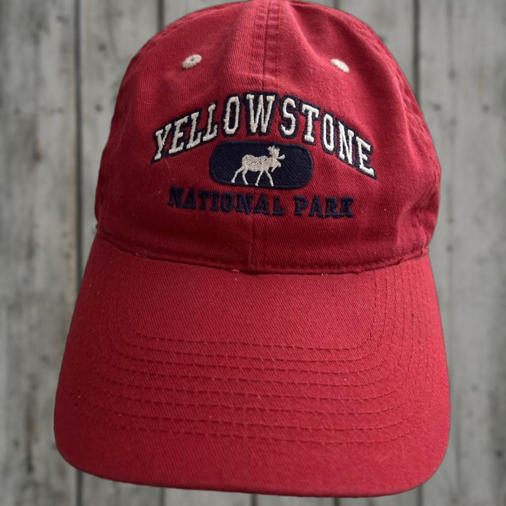 Vintage VINTAGE Titan National Park Moose Red Adjustable Hat Baseball Cap 100% Cotton Men Size US M / EU 48-50 / 2 - 1 Thumbnail