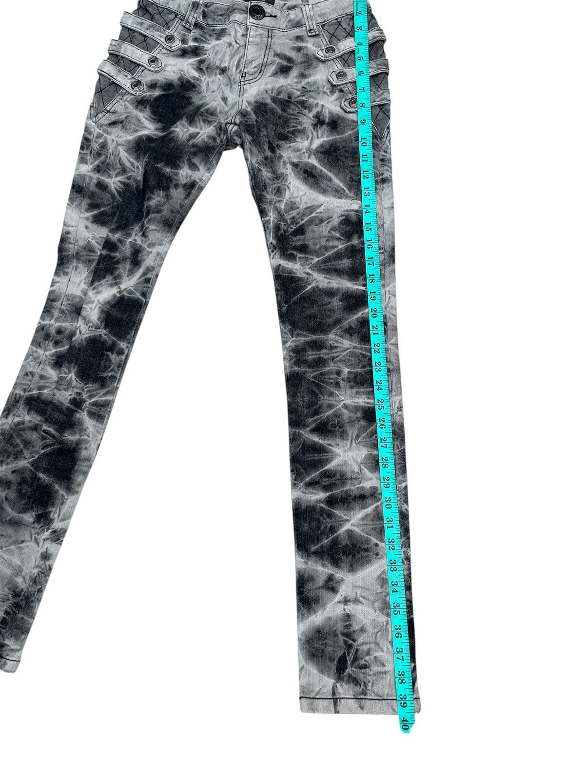 Hysteric Glamour RHU Punk Bondage Acid Wash Scretchable Slim Jeans Size US 26 / EU 42 - 17 Thumbnail