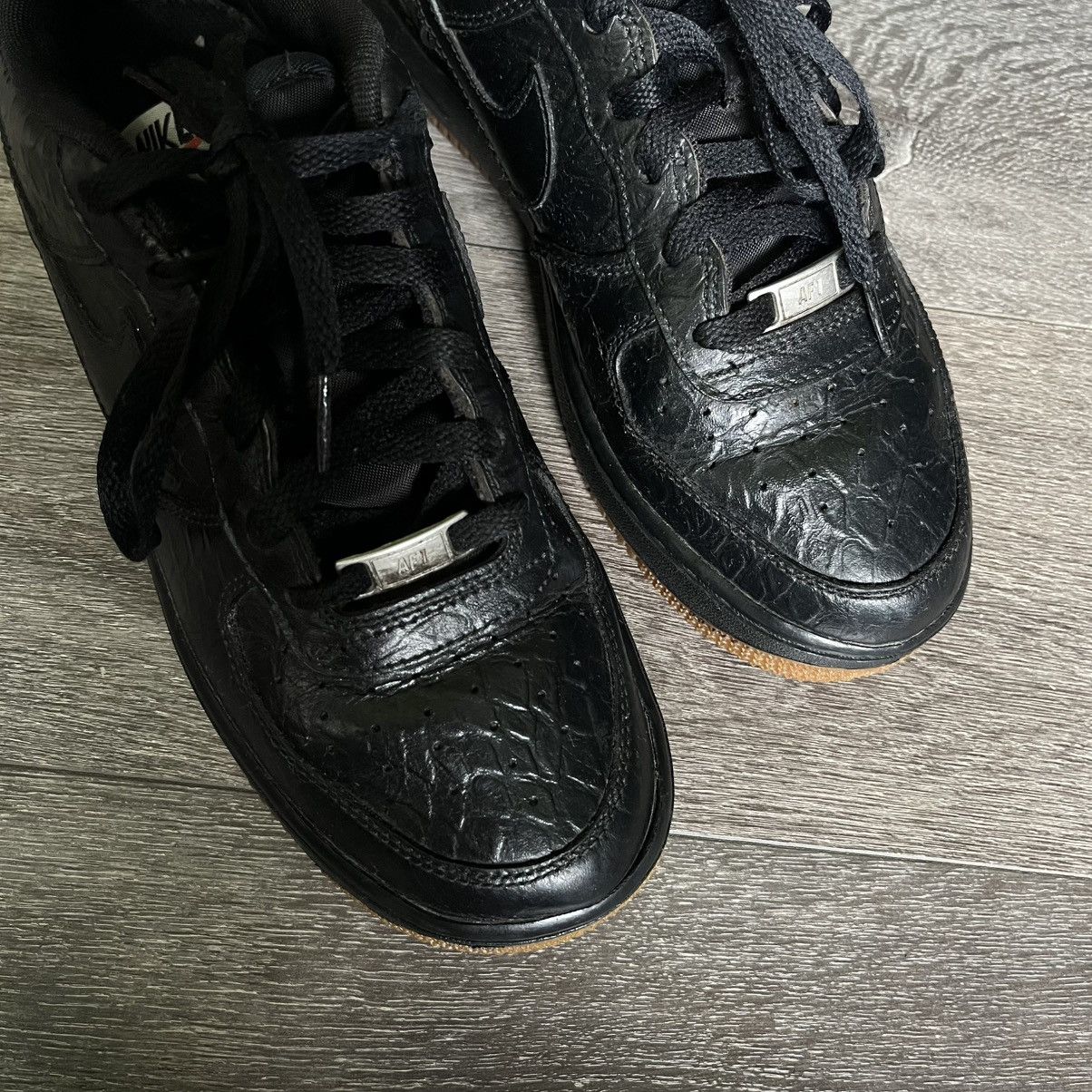 Nike Vintage Nike Air Force 1 BG Crocodile Leather Gum Low Shoes Size US 8.5 / IT 38.5 - 9 Thumbnail
