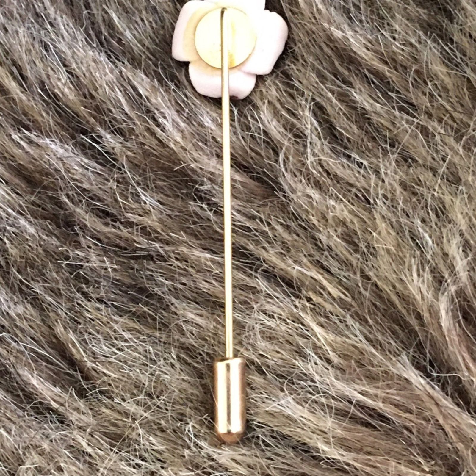 Vintage Vintage ceramic flower gold tone stick pin Size ONE SIZE - 5 Thumbnail