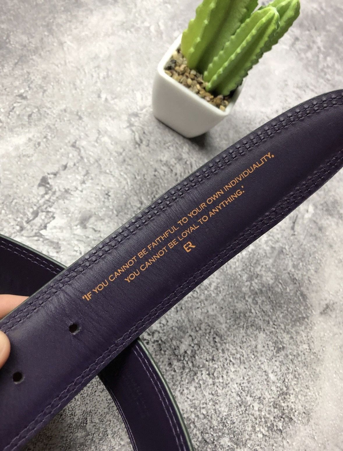 Other ELLIOT RHODES Vintage Real Leather Buckle Belt Navy Green Size ONE SIZE - 9 Thumbnail