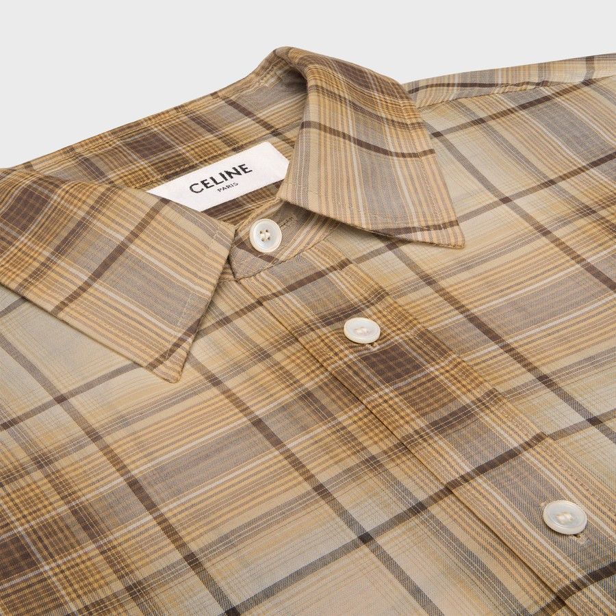 Celine o1d2blof0226 Checked Cotton Shirt in Multicolor Size US M / EU 48-50 / 2 - 3 Thumbnail