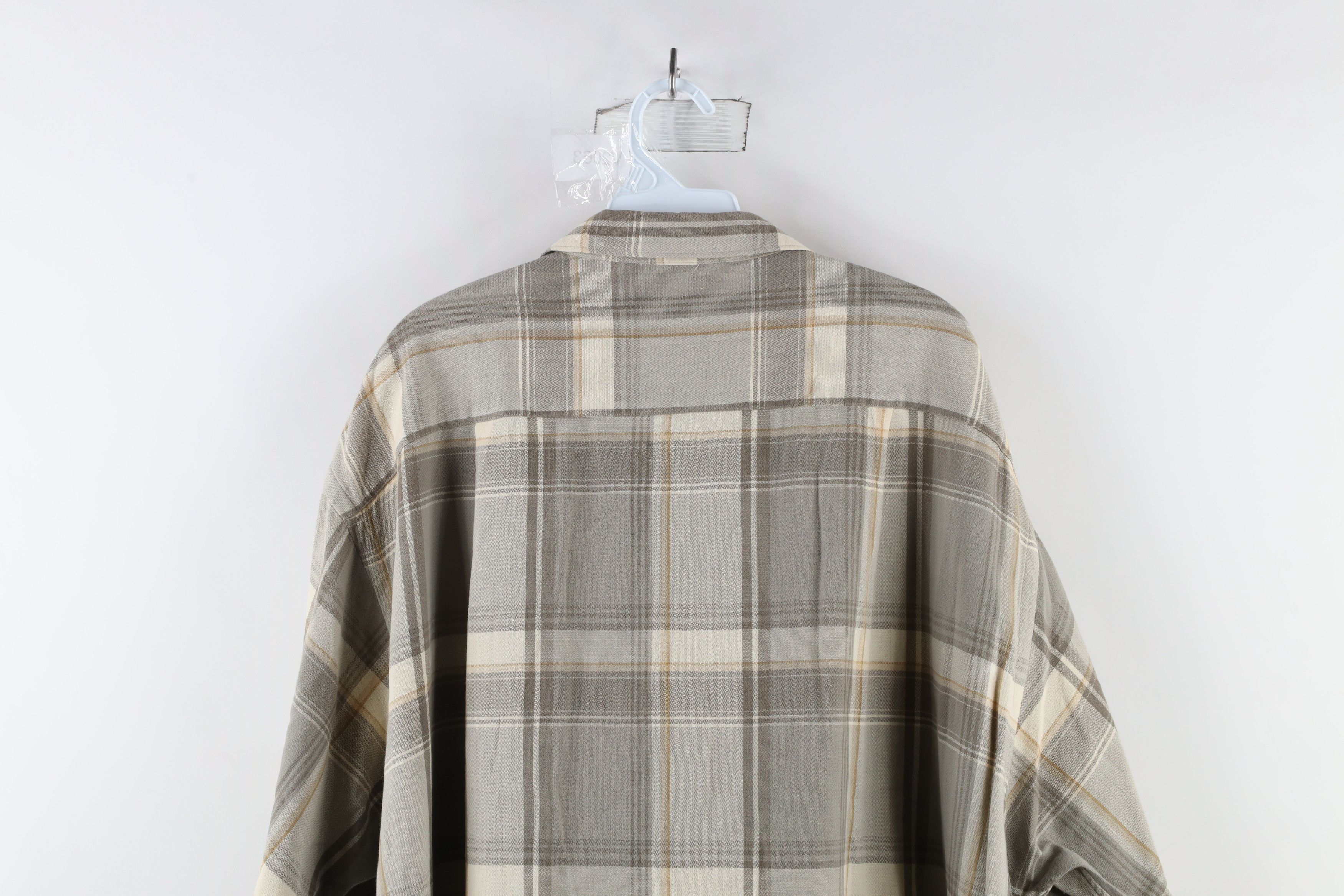 Nautica × Vintage Vintage 90s Nautica Fit Knit Short Sleeve Button Shirt Plaid Size US XXL / EU 58 / 5 - 9 Thumbnail