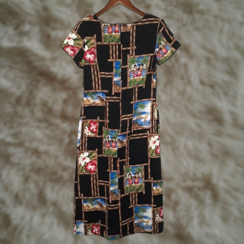 Vintage VINTAGE Shannon Marie Hawaiian Cotton Dress Floral Hibiscus Hula Small Midi Size S / US 4 / IT 40 - 1 Thumbnail