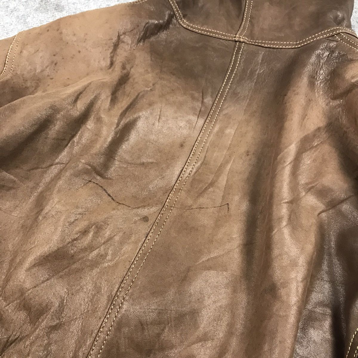 Designer × Vintage FLAG DIFUSION BY BARCELONA LEATHER PARKAS JACKET Size US L / EU 52-54 / 3 - 14 Thumbnail