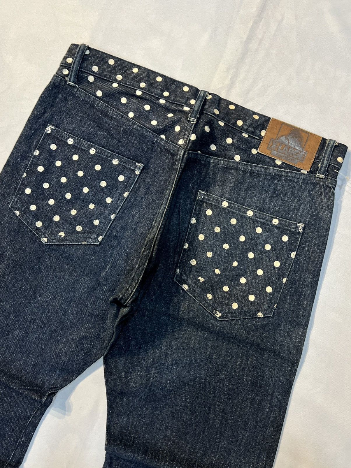 Japanese Brand × Xlarge X-LARGE POLKA DOTS PATTERN SELVEDGE DENIM PANT Size US 33 - 7 Thumbnail