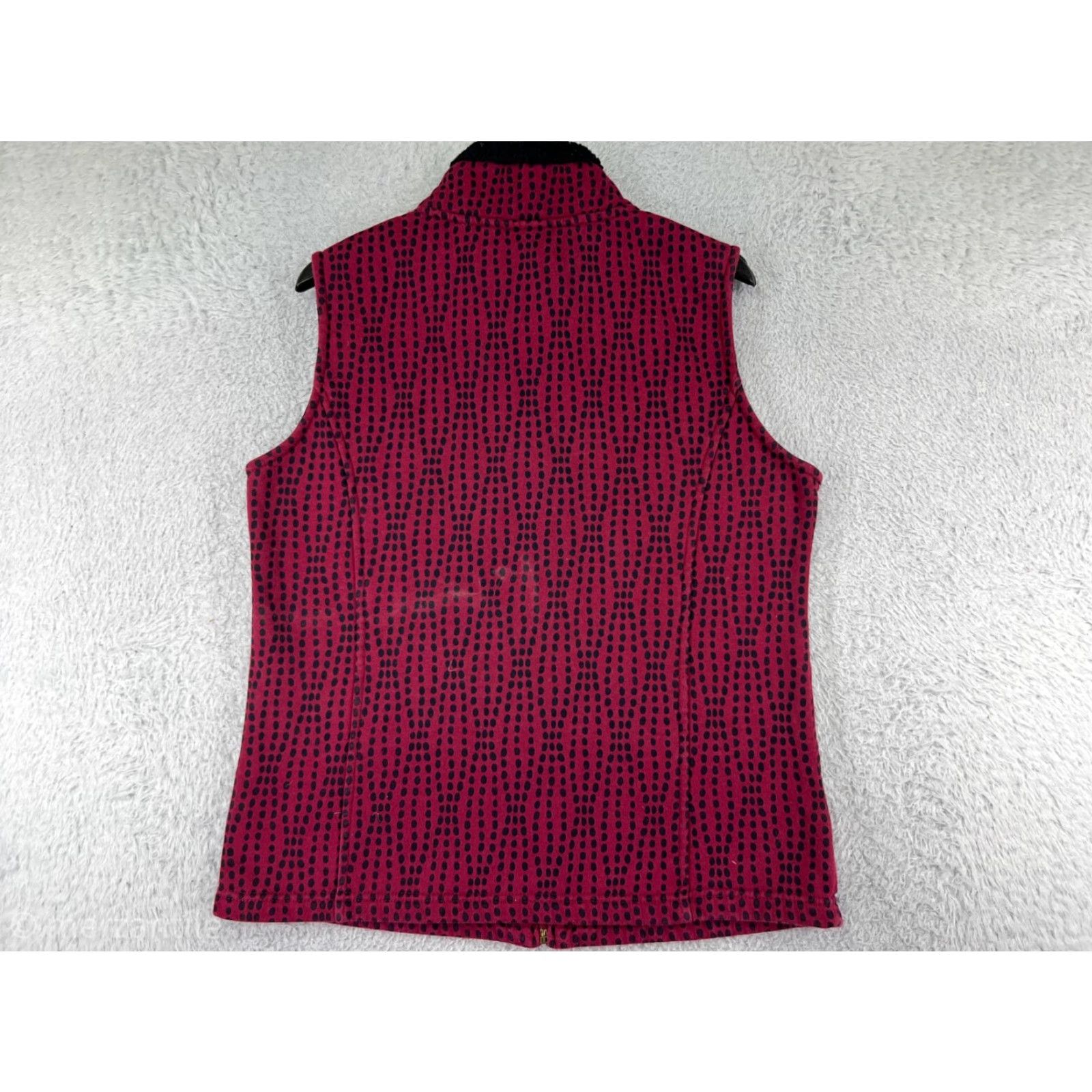Croft & Barrow Croft & Barrow Vest Womens Medium Red Argyle Full Zip Pockets Cotton Blend Size M / US 6-8 / IT 42-44 - 2 Thumbnail