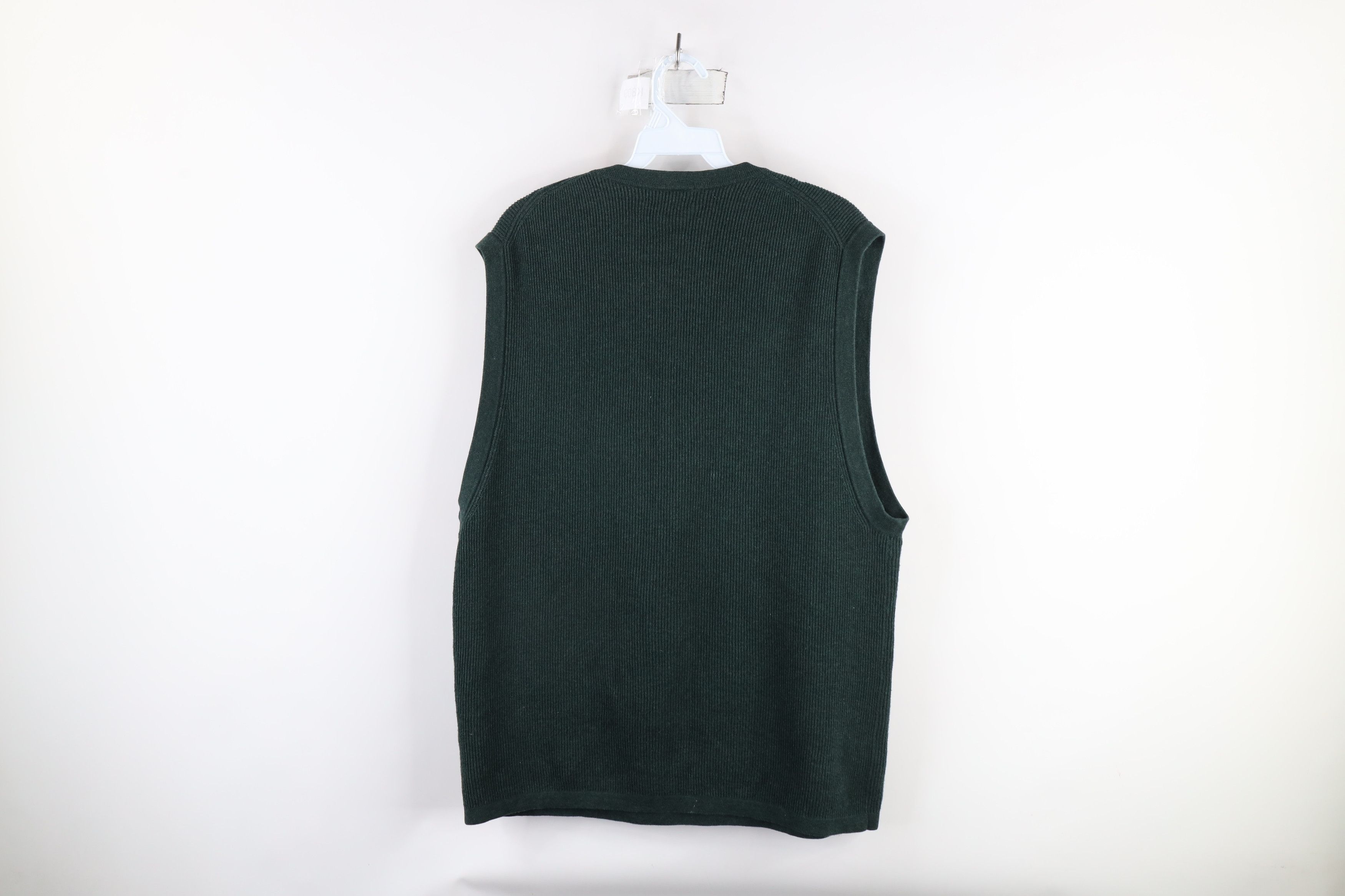 Eddie Bauer × Vintage Vintage 90s Eddie Bauer Cotton Ribbed Knit Sweater Vest Size US M / EU 48-50 / 2 - 8 Thumbnail