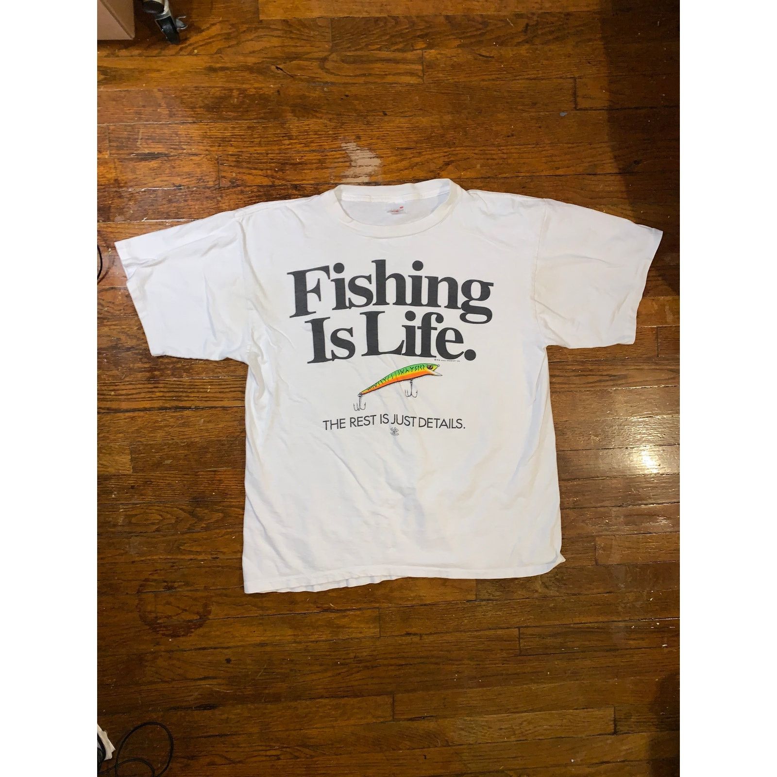 Other × Vintage Vintage 90s Fishing Is Life T Shirt Big Ball Sports USA XL Size US XL / EU 56 / 4 - 2 Thumbnail