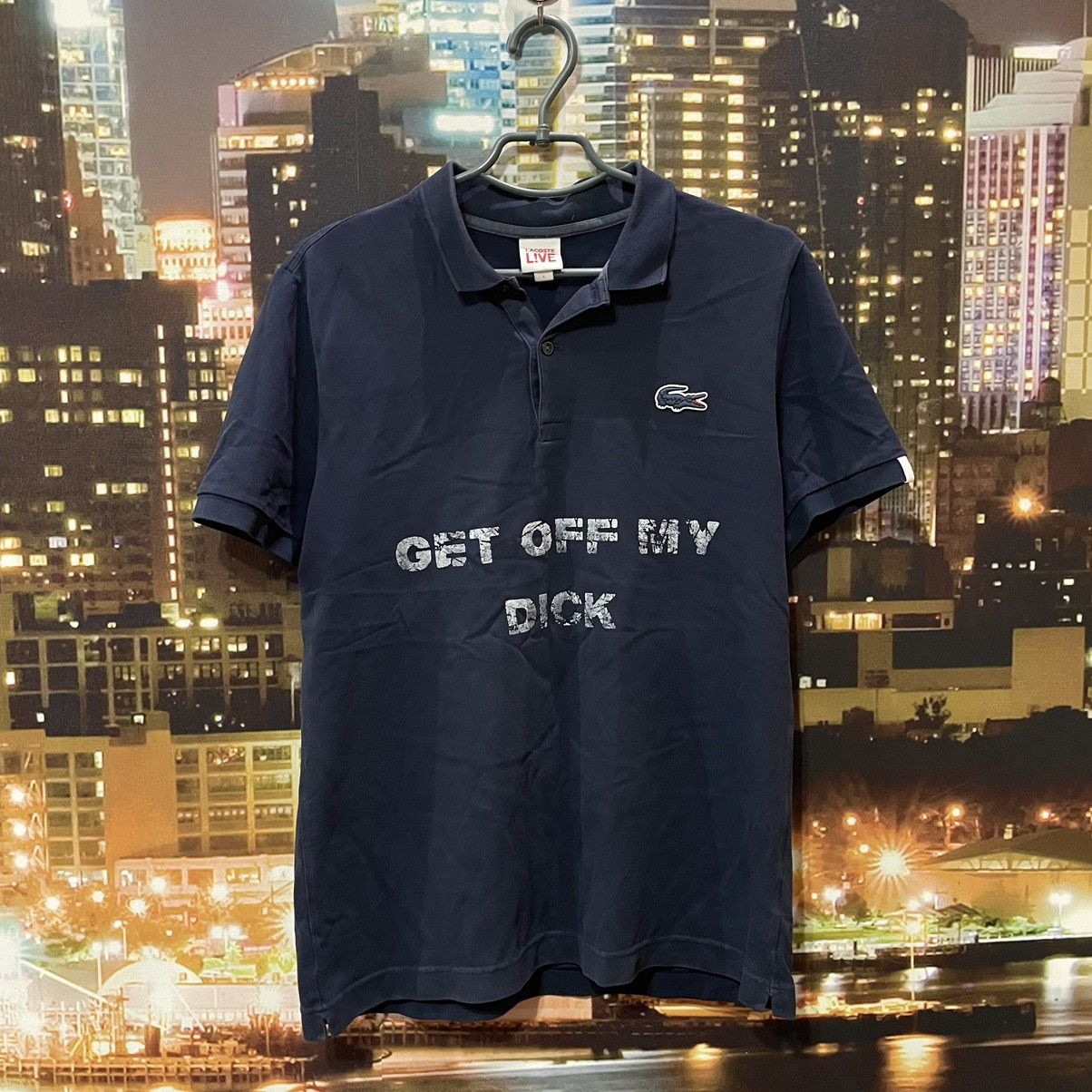 Vintage VINTAGE 90S LACOSTE GET OFF MY DICK PENIS FUNNY PORNO XXX Size US L / EU 52-54 / 3 - 1 Thumbnail