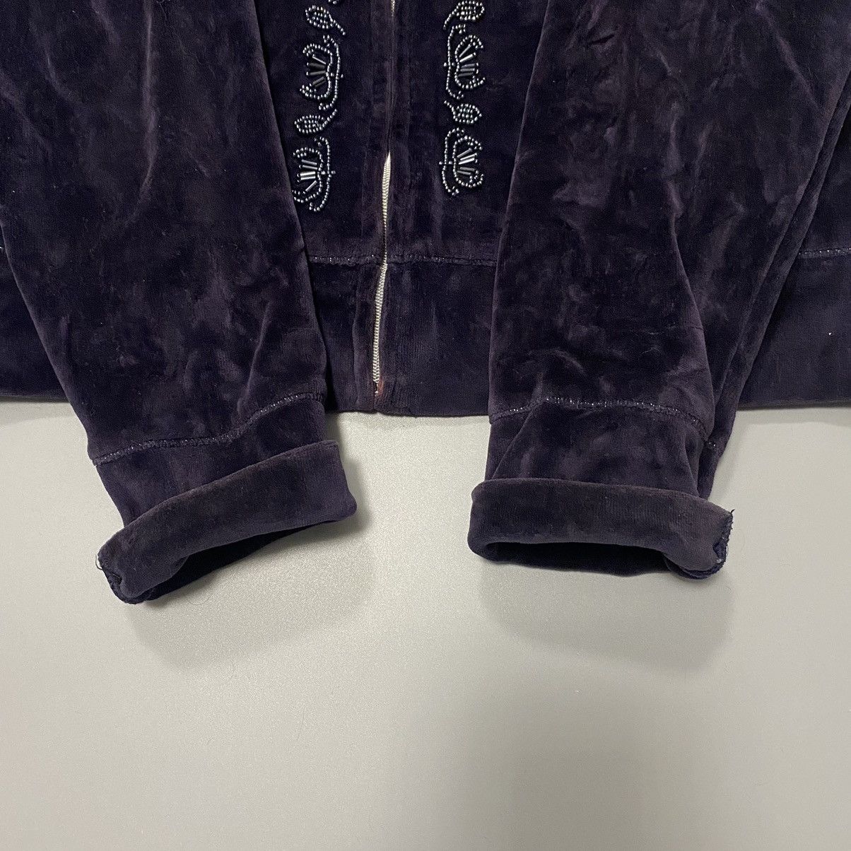 Escada Escada Women’s S Velour Velvet Boomber Jacket Size S / US 4 / IT 40 - 7 Thumbnail