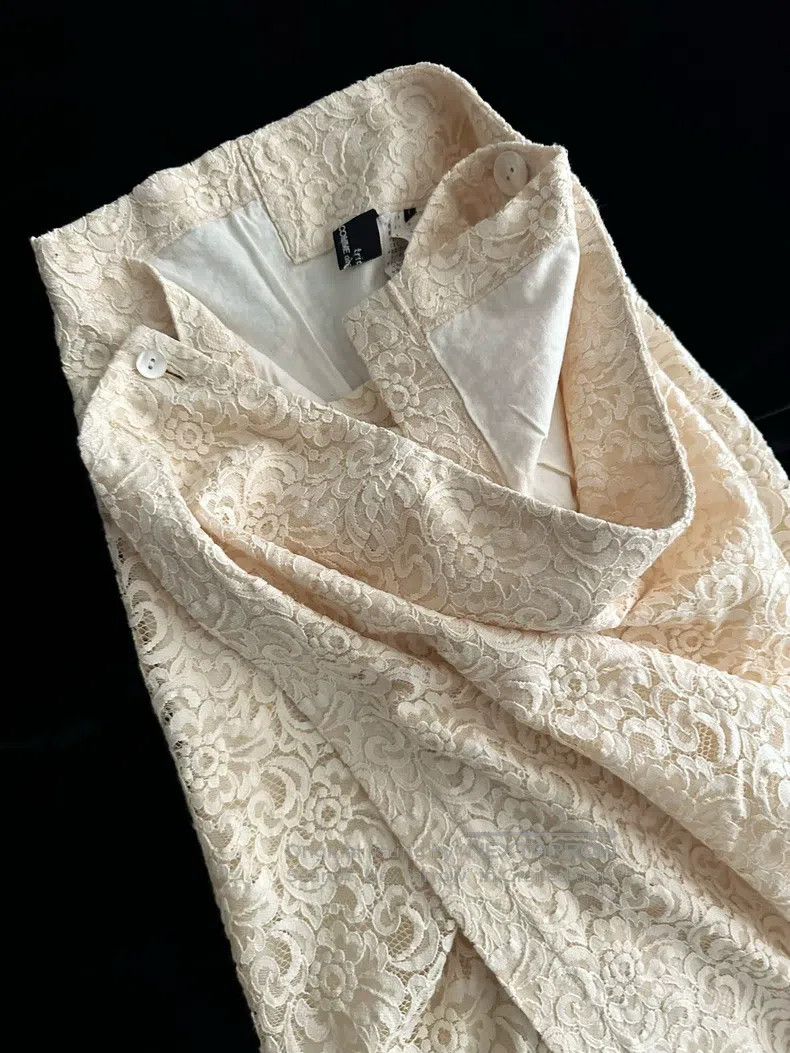 Comme des Garcons Comme Des Garcons size S Half-skirt cream lace one-piece a Size 23" - 2 Thumbnail