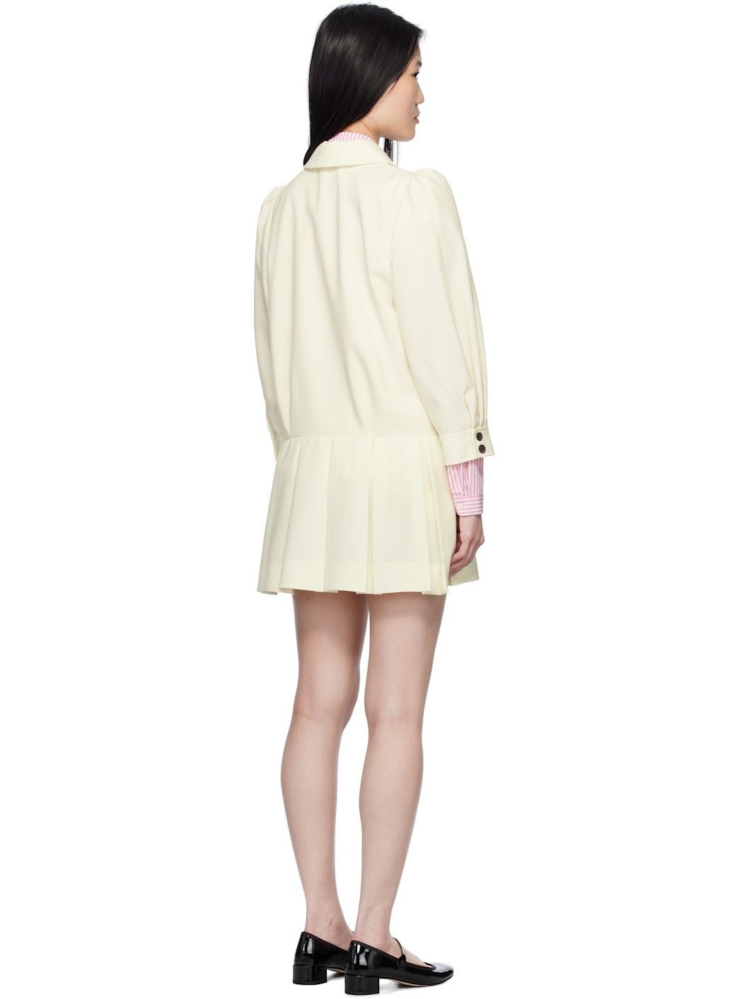 Sandy Liang Sandy Liang Off-White Somm Minidress NWT Size XS / US 0-2 / IT 36-38 - 3 Thumbnail