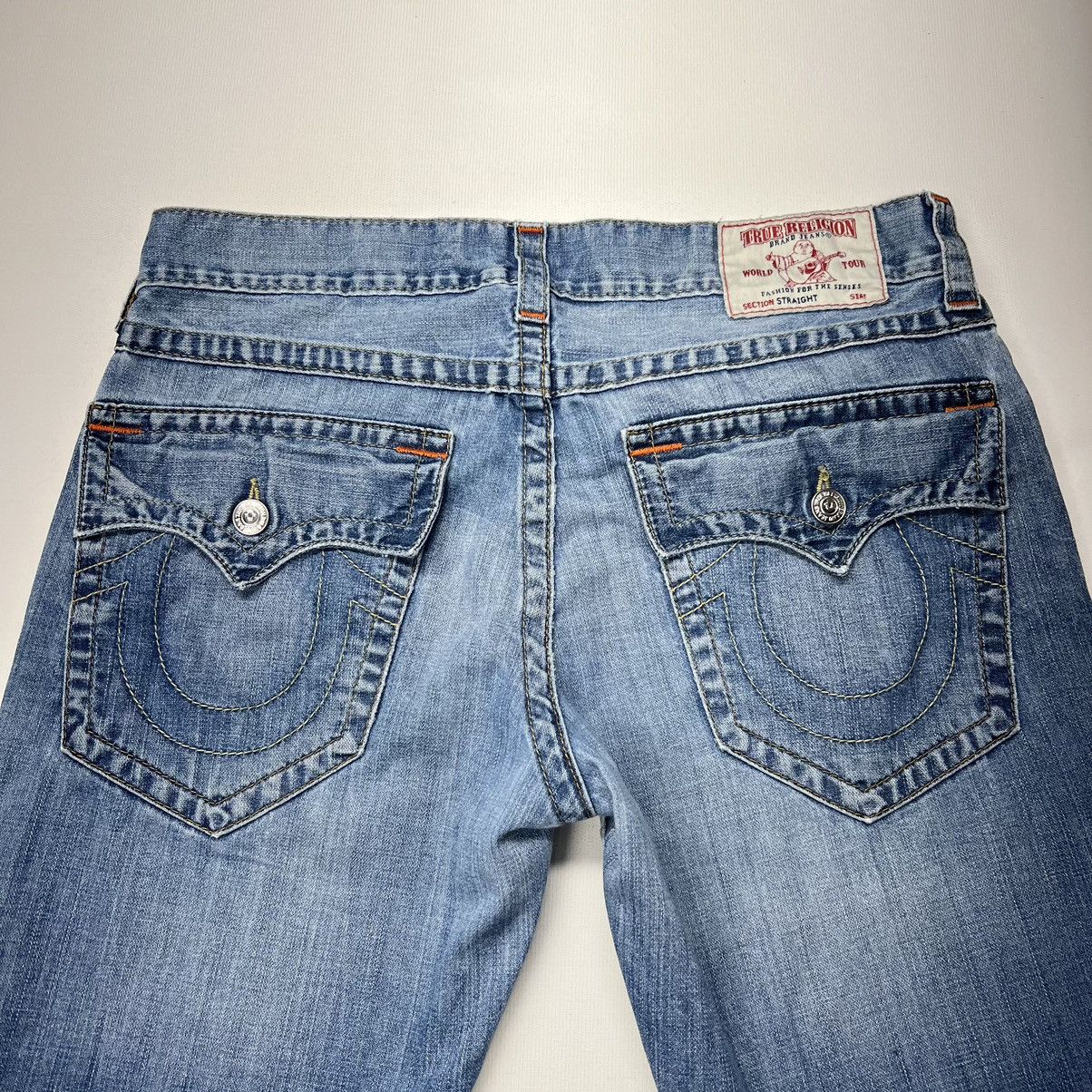 True Religion True Religion Jeans Blue Straight Flap Denim Ricky Washed Size US 36 / EU 52 - 13 Thumbnail