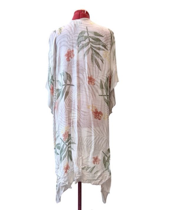 Other Rachel Roy 2XL Tropical Kimono Floral Palm Print Boho Duster Size XXL / US 16-18 / IT 52-54 - 2 Thumbnail