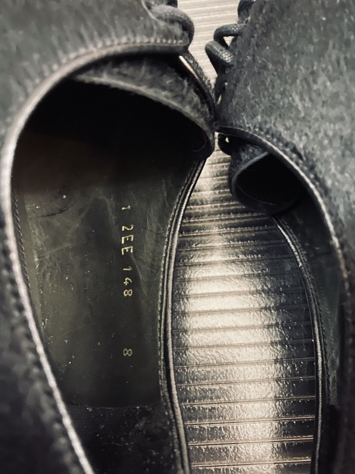 Prada Prada 🇮🇹 Nero NZ Brushed Pony Hair Rubber Dip Toe Derby 9 NEW Size US 8 / EU 41 - 6 Thumbnail