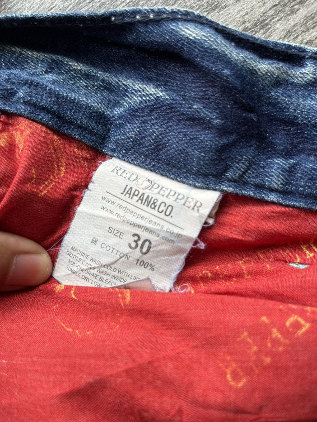 Other Red Pepper Wing & UK Flag Embroidered Denim Size US 30 / EU 46 - 6 Thumbnail