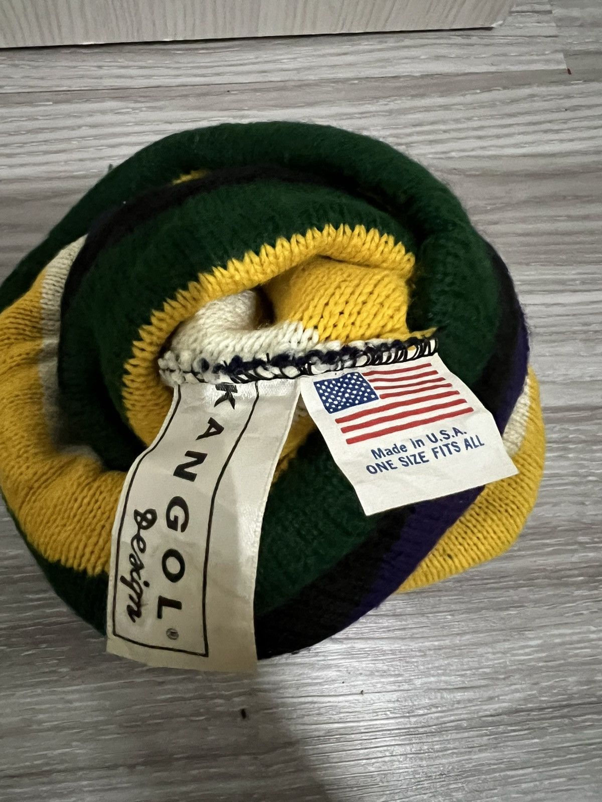 Kangol Vintage Kangol Striped Design Beanie Hat Size ONE SIZE - 7 Thumbnail