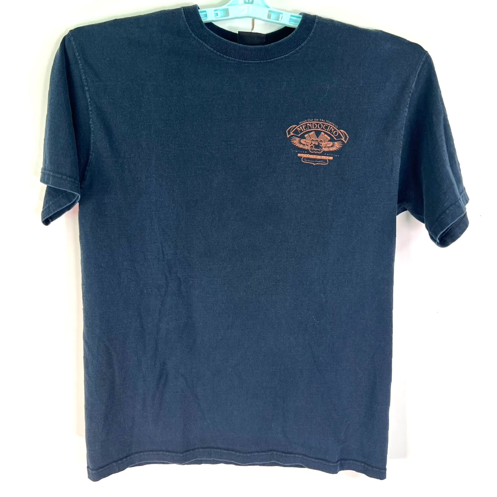 Olive Live To Ride Mendocino T Shirt Mens Size M Blue Motorcycle Graphic Tee Size US M / EU 48-50 / 2 - 2 Thumbnail