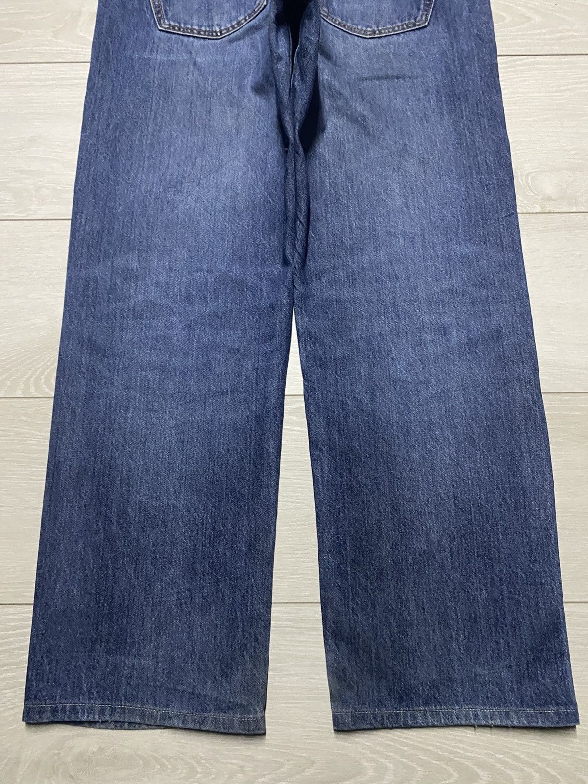 Uniqlo Vintage Japanese Brand Uniqlo Blue Wash Distressed Slim Jean Size US 33 - 6 Thumbnail