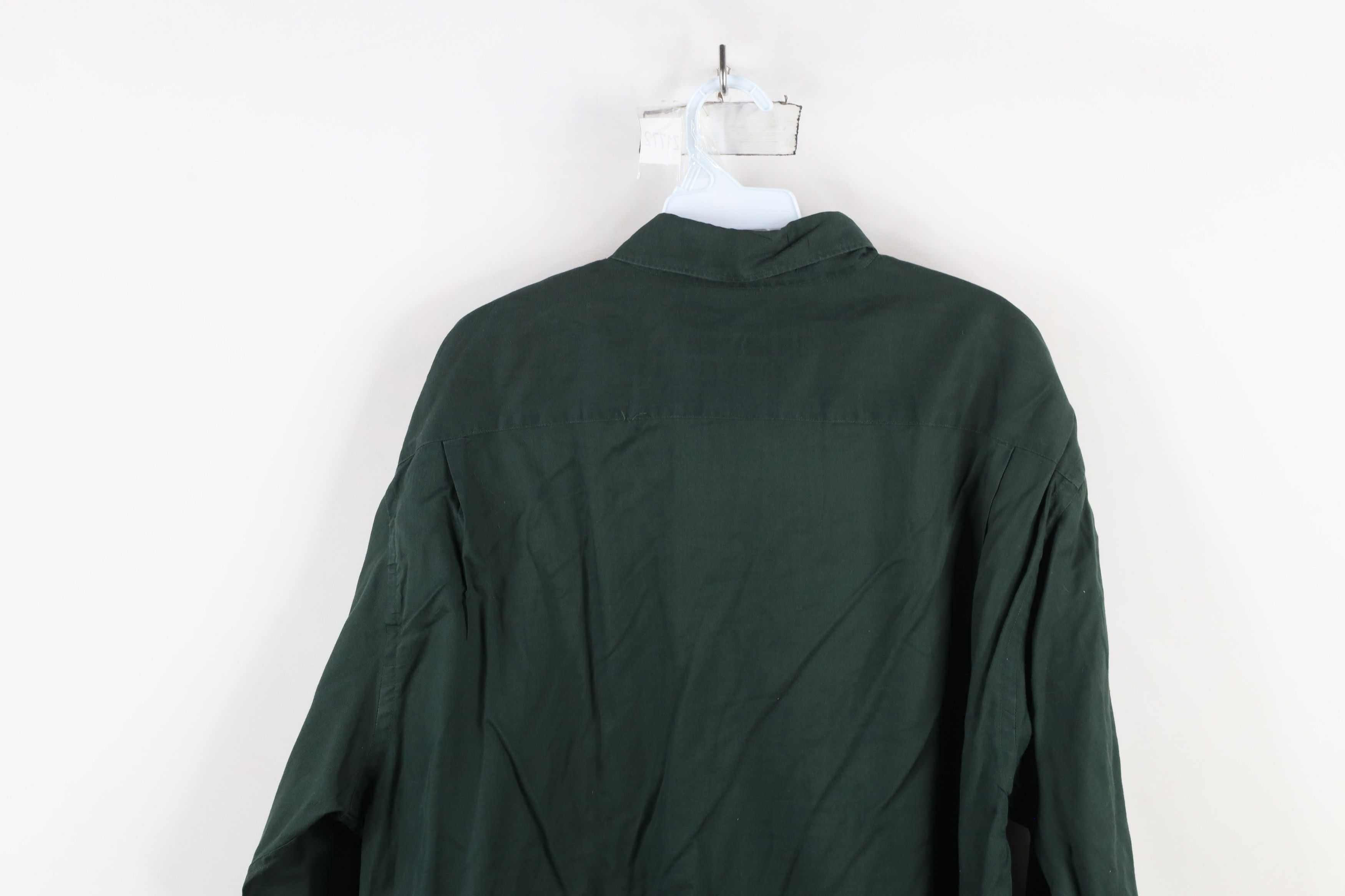 Vintage Vintage 90s Streetwear Baggy Fit Collared Button Shirt Green Size US L / EU 52-54 / 3 - 13 Thumbnail