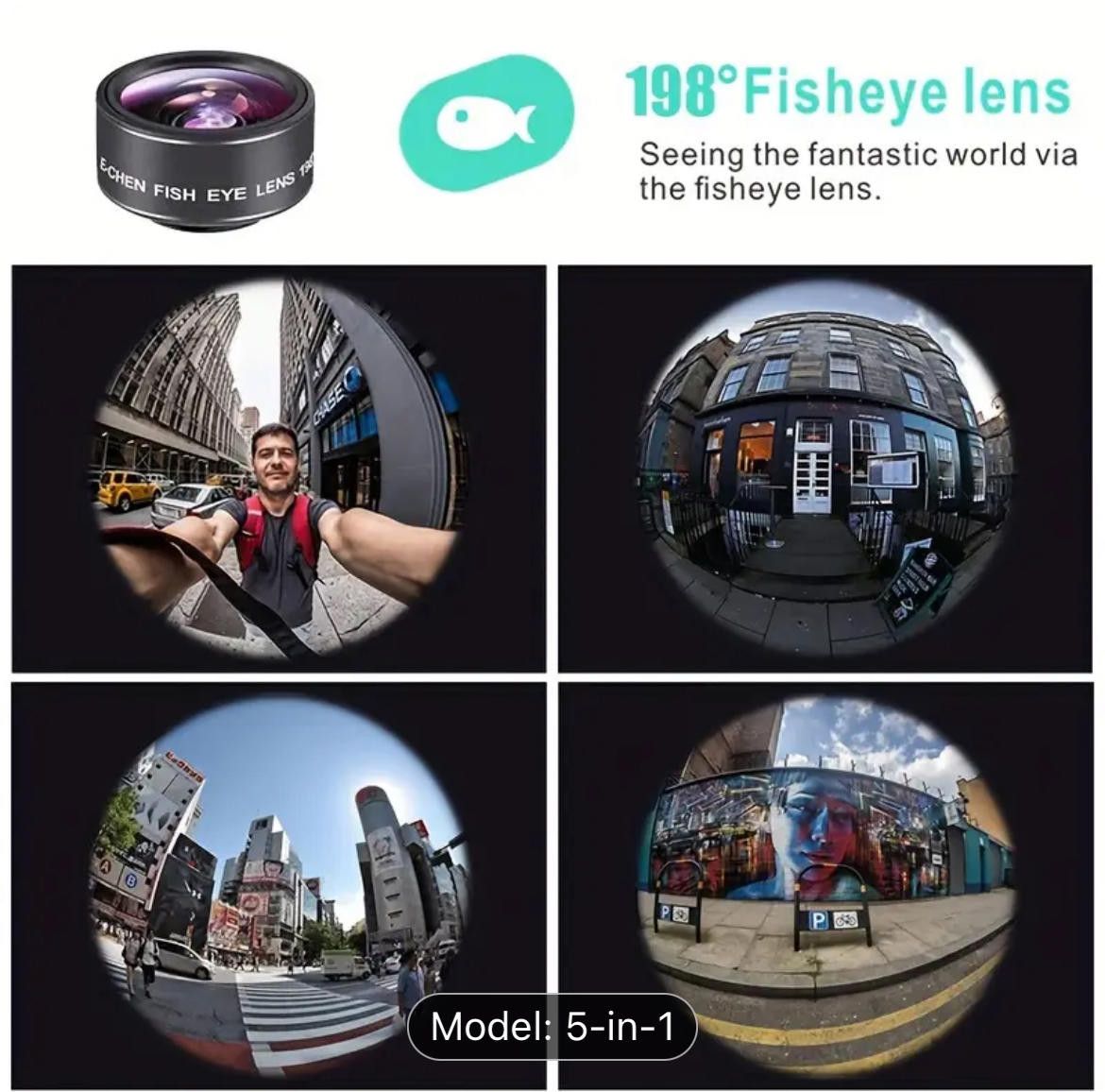 Designer 5-in-1 Mobile Phone Lens Set for Photography Size ONE SIZE - 4 Thumbnail