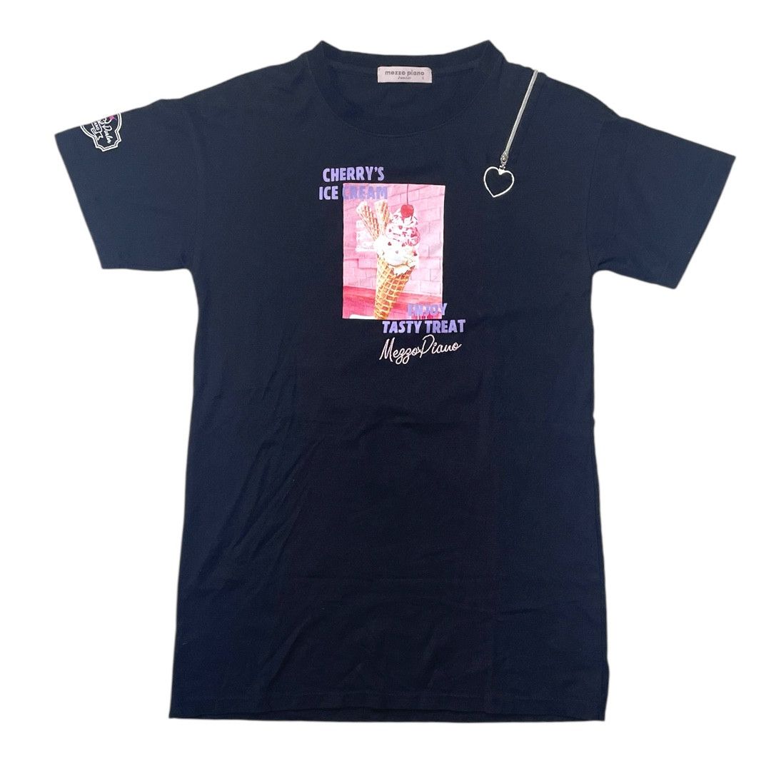 Other Vintage Mezzo Piano Cherry Ice Cream Graphic Tee Size M / US 6-8 / IT 42-44 - 1 Thumbnail