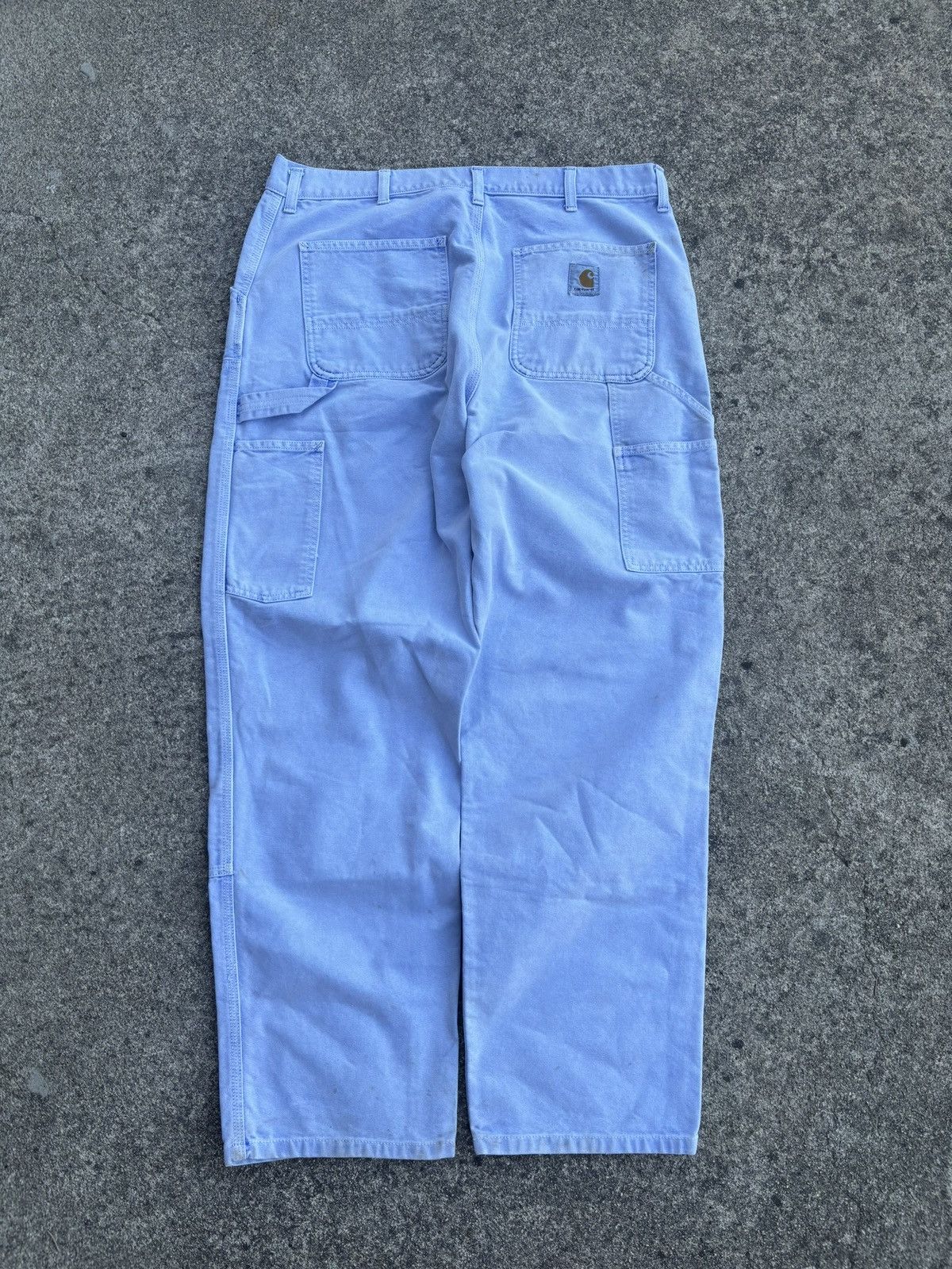 Carhartt × Vintage Purple Carhartt Double Knee Denim Pants USA Vintage Y2K Size US 36 / EU 52 - 1 Thumbnail