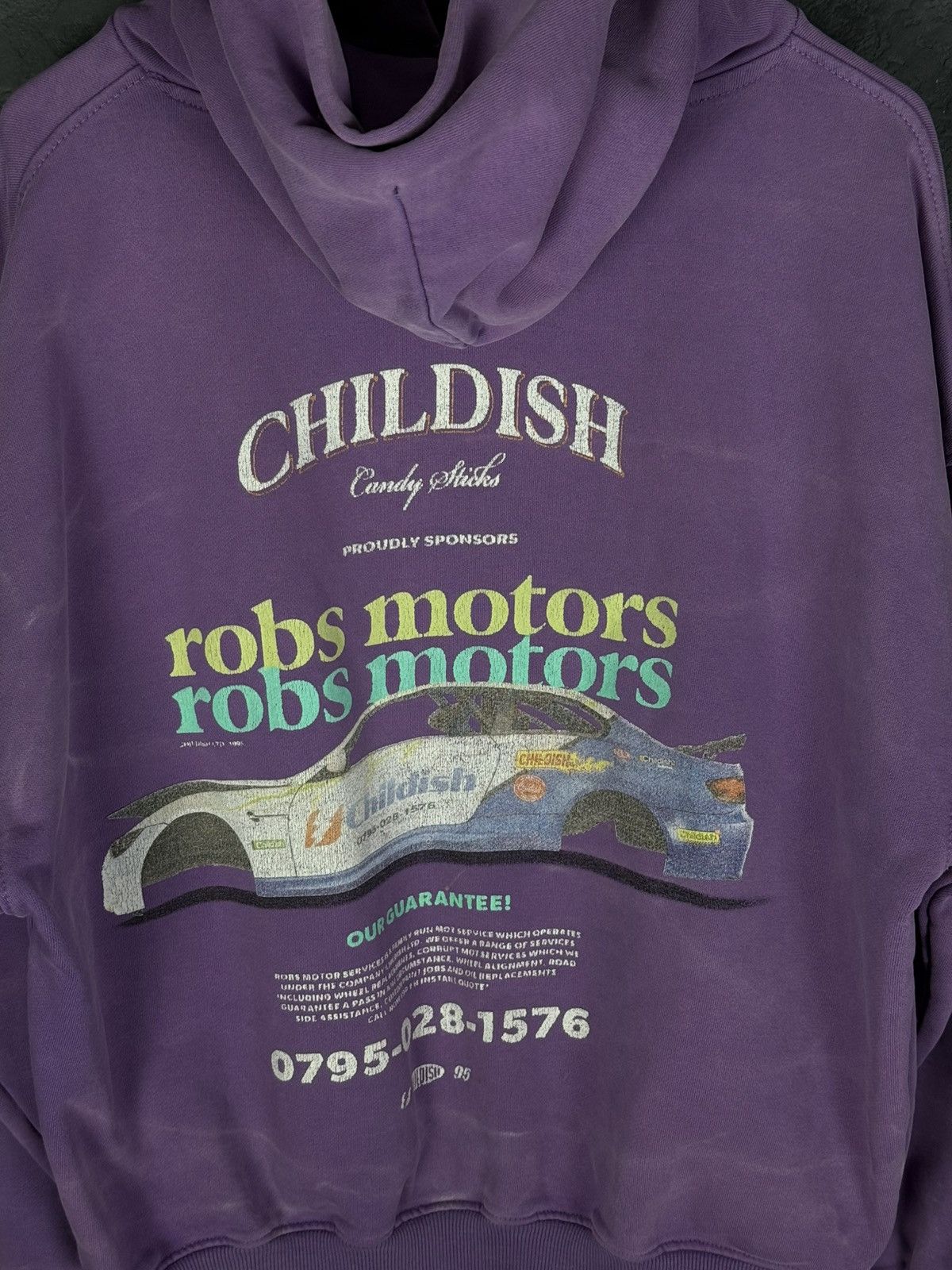 CHILDS Childish Robs Motors 1995 Purple Hoodie Big Logo Y2K Racing Size US S / EU 44-46 / 1 - 13 Thumbnail