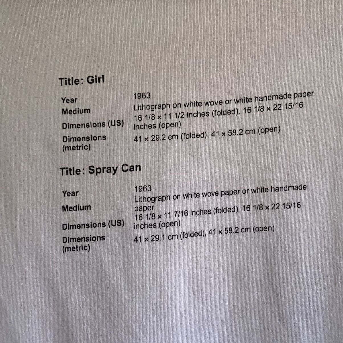 Uniqlo UNIQLO Roy Lichtenstein “Girl” “Spray Can” tee shirt Size US M / EU 48-50 / 2 - 7 Thumbnail