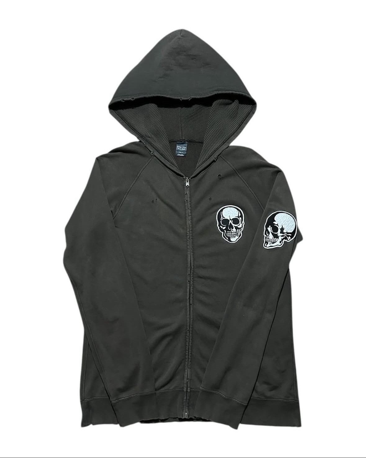 Number (N)ine Number (N)ine double skull zip up hoodie | Grailed