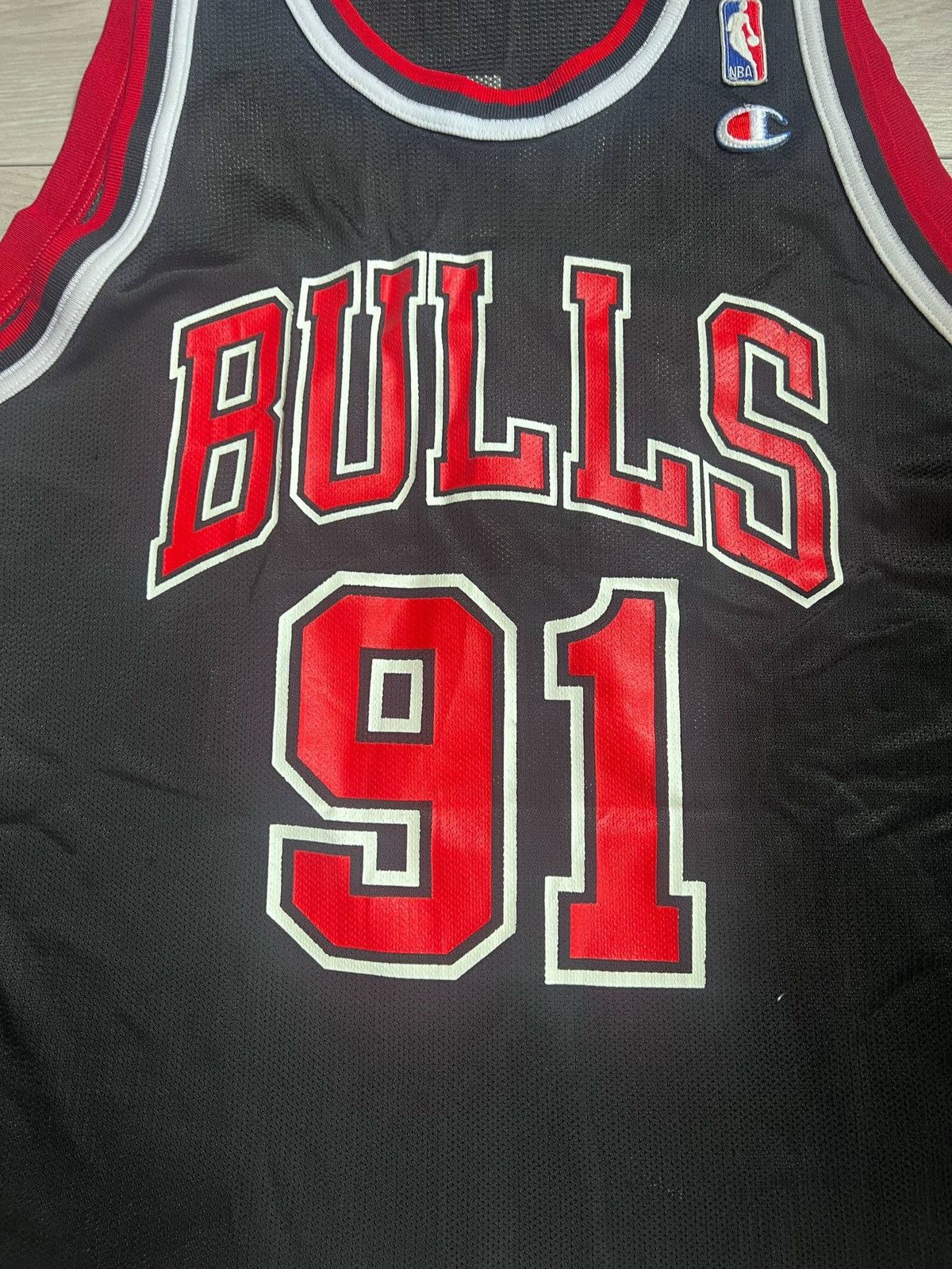 Champion × NBA × Vintage Vintage 90s DENNIS RODMAN Chicago Bulls Champion Jersey 48XL Size US XL / EU 56 / 4 - 3 Thumbnail