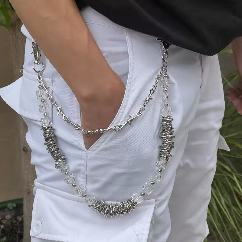 Jewelry Crystal Shape Metal Wallet Chain Size ONE SIZE - 1 Thumbnail