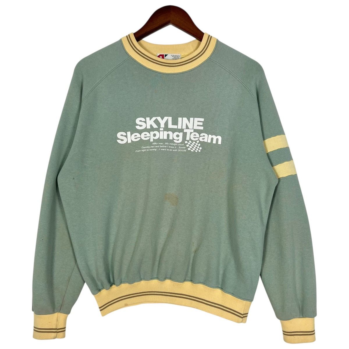 Japanese Brand × Vintage 90s Vintage Distressed Nissan Skyline Racing Team Sweatshirt Size US S / EU 44-46 / 1 - 1 Thumbnail