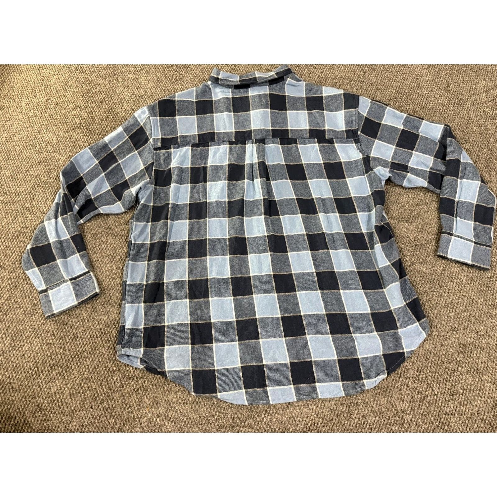 Levi's Levi's SilverTab Shirt Mens L Blue Plaid Flannel Long Sleeve Button Front Size US L / EU 52-54 / 3 - 6 Thumbnail